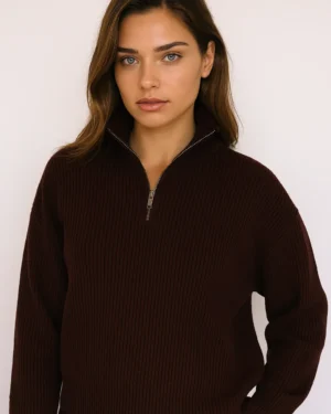 NA01-isa-choco Sweater Oslo Chocolate