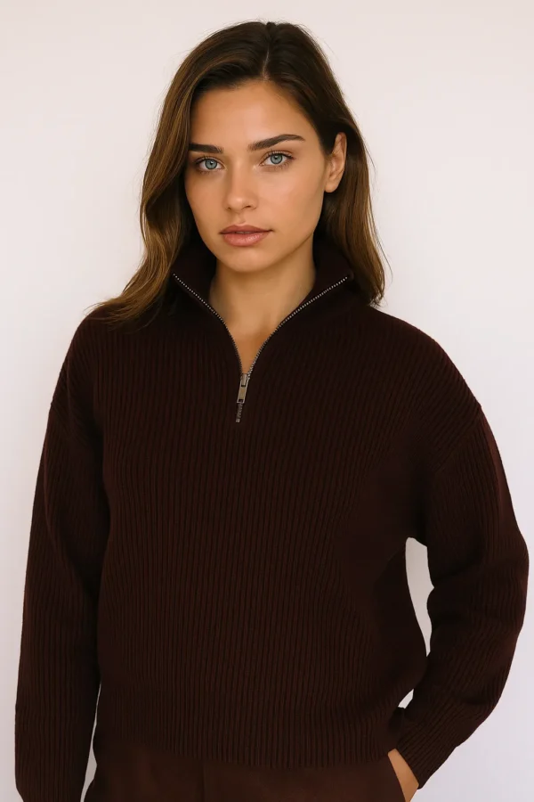 NA01-isa-choco Sweater Oslo Chocolate